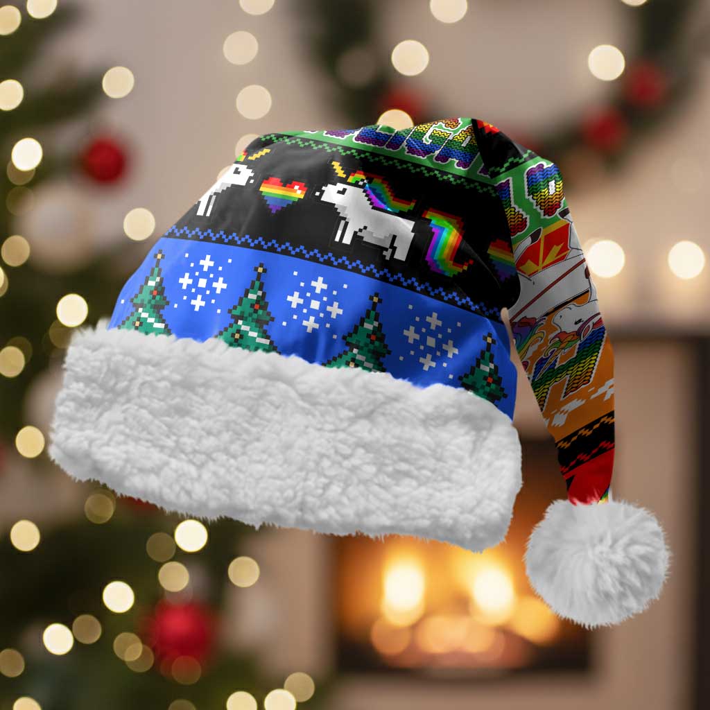 Happy Holigays Christmas Santa Hat Xmas Holiday Patterns - Wonder Print Shop
