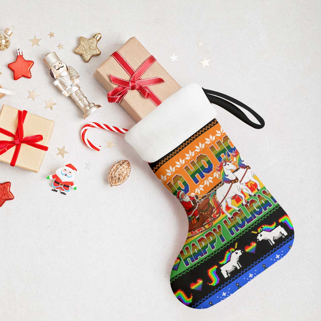 Happy Holigays Christmas Stocking Xmas Holiday Patterns - Wonder Print Shop