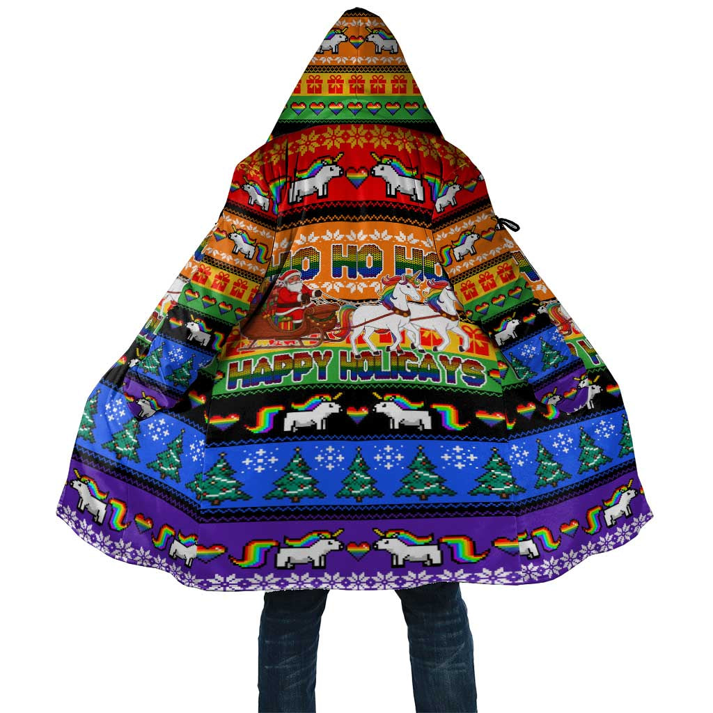 Happy Holigays Christmas Cloak Xmas Holiday Patterns - Wonder Print Shop