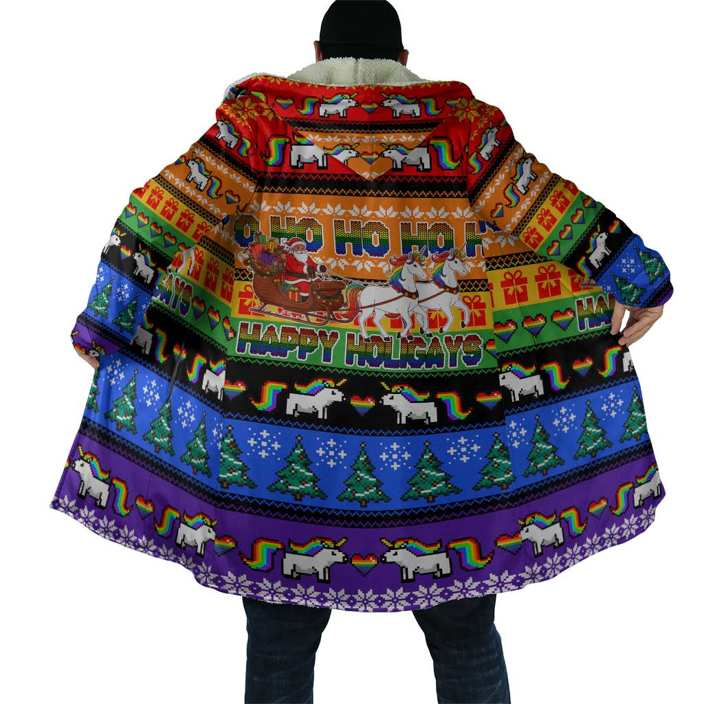 Happy Holigays Christmas Cloak Xmas Holiday Patterns - Wonder Print Shop