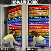 Happy Holigays Christmas Door Cover Xmas Holiday Patterns - Wonder Print Shop