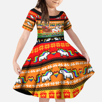 Happy Holigays Christmas Family Matching Long Sleeve Bodycon Dress and Hawaiian Shirt Xmas Holiday Patterns - Wonder Print Shop