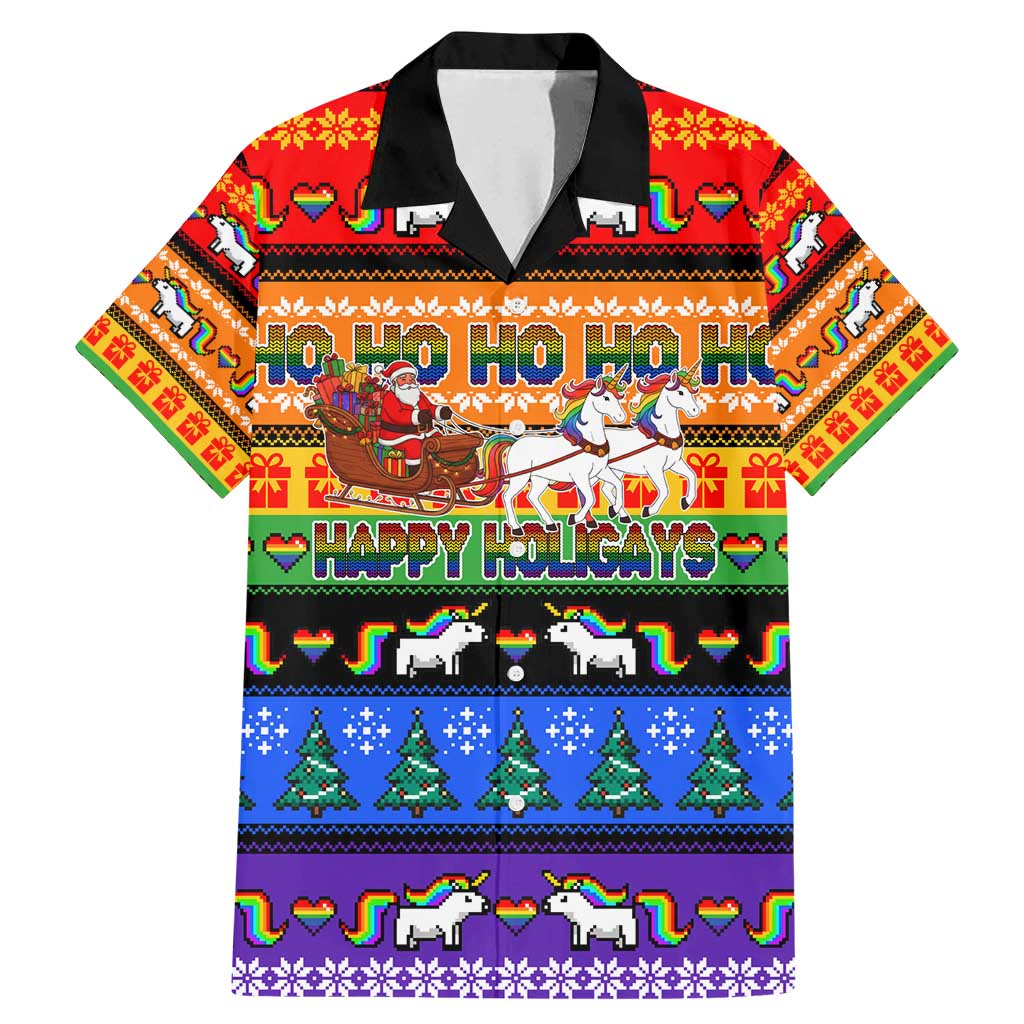 Happy Holigays Christmas Family Matching Mermaid Dress and Hawaiian Shirt Xmas Holiday Patterns - Wonder Print Shop
