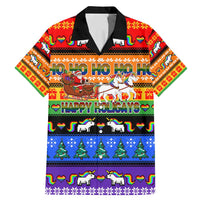 Happy Holigays Christmas Family Matching Mermaid Dress and Hawaiian Shirt Xmas Holiday Patterns - Wonder Print Shop