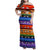 Happy Holigays Christmas Family Matching Off Shoulder Maxi Dress and Hawaiian Shirt Xmas Holiday Patterns - Wonder Print Shop
