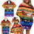 Happy Holigays Christmas Family Matching Off Shoulder Short Dress and Hawaiian Shirt Xmas Holiday Patterns - Wonder Print Shop