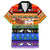 Happy Holigays Christmas Family Matching Off Shoulder Short Dress and Hawaiian Shirt Xmas Holiday Patterns - Wonder Print Shop