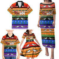 Happy Holigays Christmas Family Matching Puletasi and Hawaiian Shirt Xmas Holiday Patterns - Wonder Print Shop