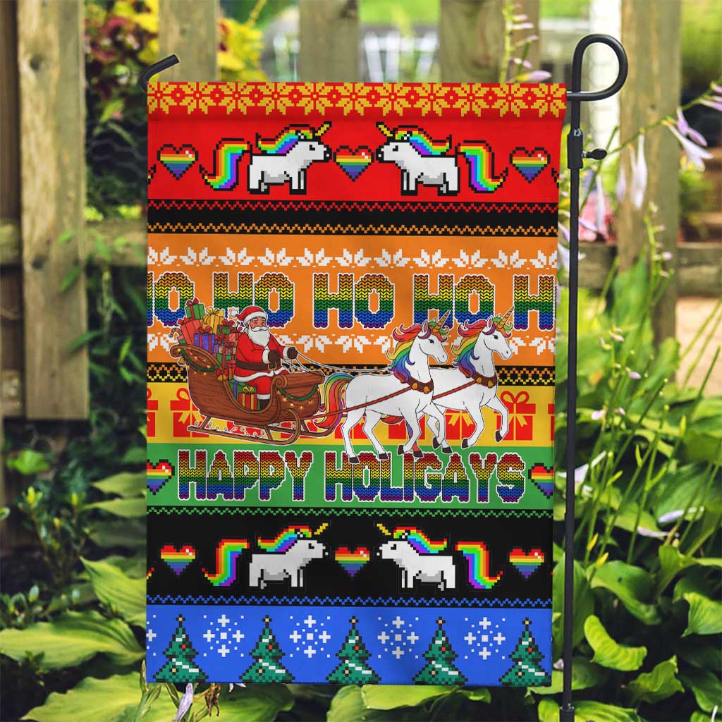 Happy Holigays Christmas Garden Flag Xmas Holiday Patterns - Wonder Print Shop