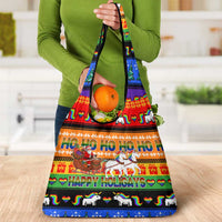 Happy Holigays Christmas Grocery Bag Xmas Holiday Patterns - Wonder Print Shop