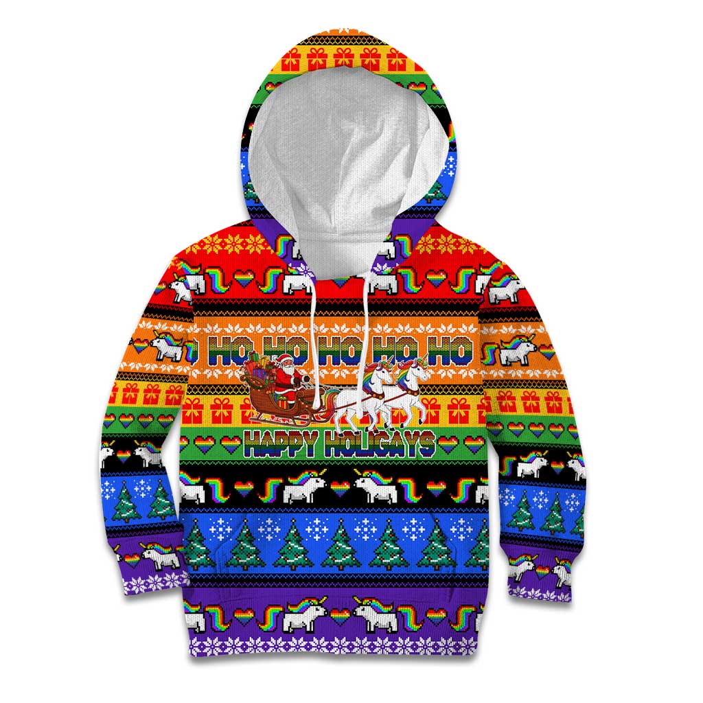 Happy Holigays Christmas Kid Hoodie Xmas Holiday Patterns - Wonder Print Shop