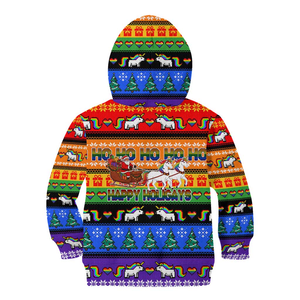 Happy Holigays Christmas Kid Hoodie Xmas Holiday Patterns - Wonder Print Shop