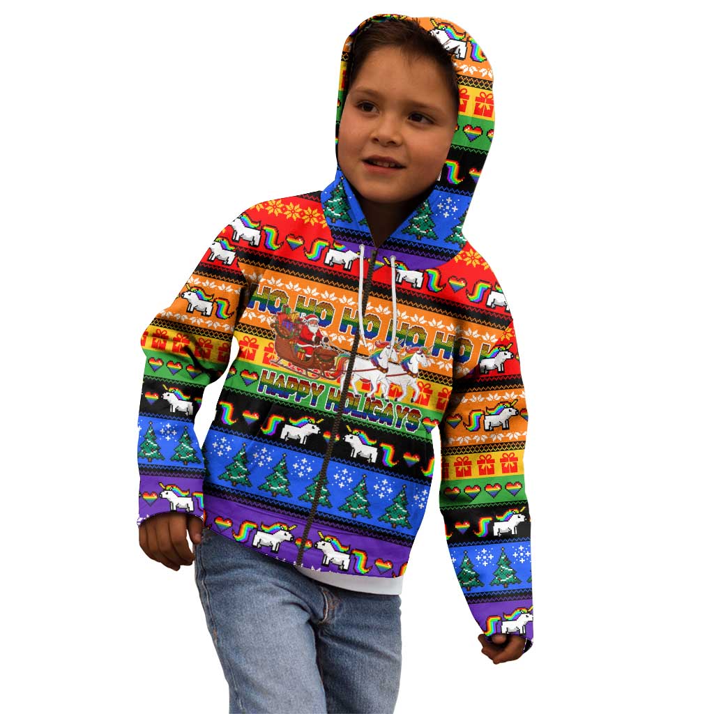 Happy Holigays Christmas Kid Hoodie Xmas Holiday Patterns - Wonder Print Shop