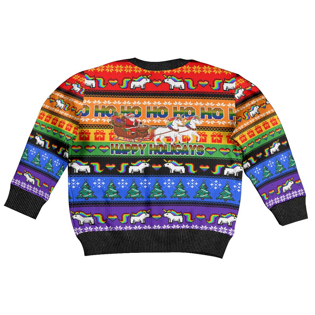 Happy Holigays Christmas Kid Ugly Christmas Sweater Xmas Holiday Patterns - Wonder Print Shop