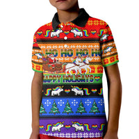 Happy Holigays Christmas Kid Polo Shirt Xmas Holiday Patterns - Wonder Print Shop