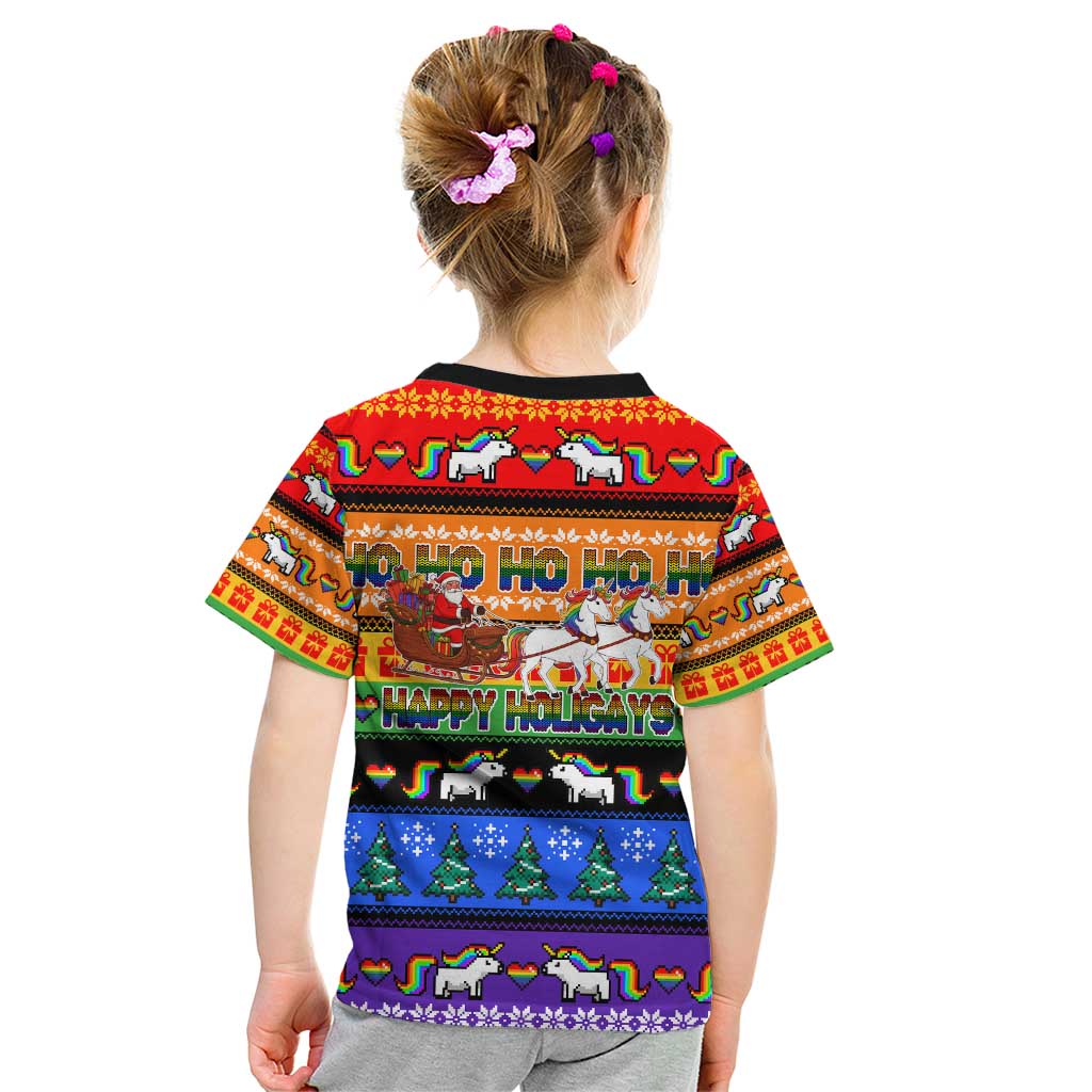 Happy Holigays Christmas Kid T Shirt Xmas Holiday Patterns - Wonder Print Shop