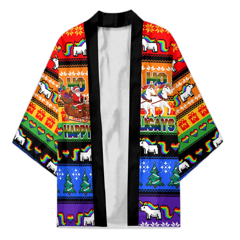 Happy Holigays Christmas Kimono Xmas Holiday Patterns - Wonder Print Shop