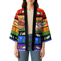 Happy Holigays Christmas Kimono Xmas Holiday Patterns - Wonder Print Shop