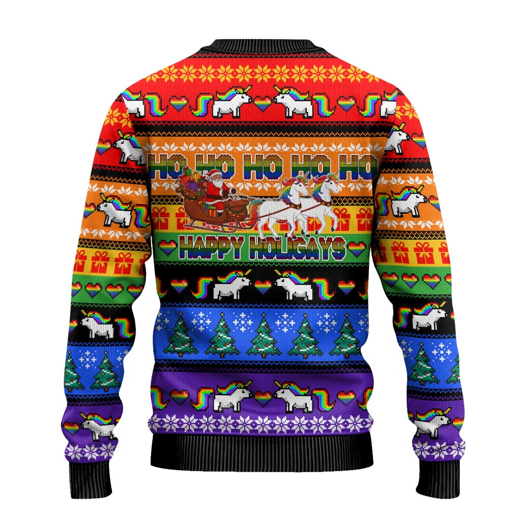 Happy Holigays Christmas Ugly Christmas Sweater Xmas Holiday Patterns - Wonder Print Shop