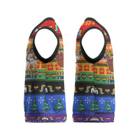 Happy Holigays Christmas Knitted V-Neck Vest Xmas Holiday Patterns - Wonder Print Shop