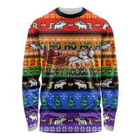 Happy Holigays Christmas Long Sleeve Shirt Xmas Holiday Patterns - Wonder Print Shop