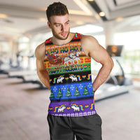 Happy Holigays Christmas Men Tank Top Xmas Holiday Patterns - Wonder Print Shop
