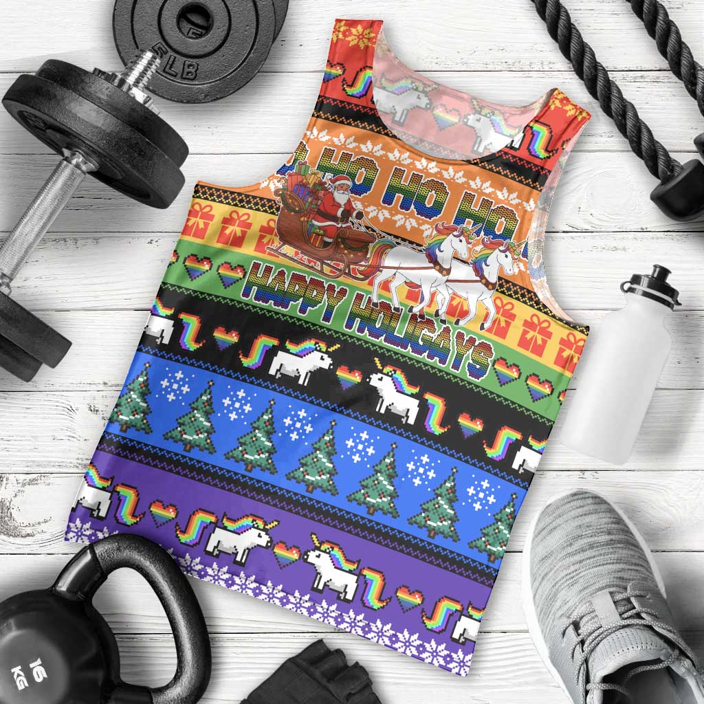 Happy Holigays Christmas Men Tank Top Xmas Holiday Patterns - Wonder Print Shop