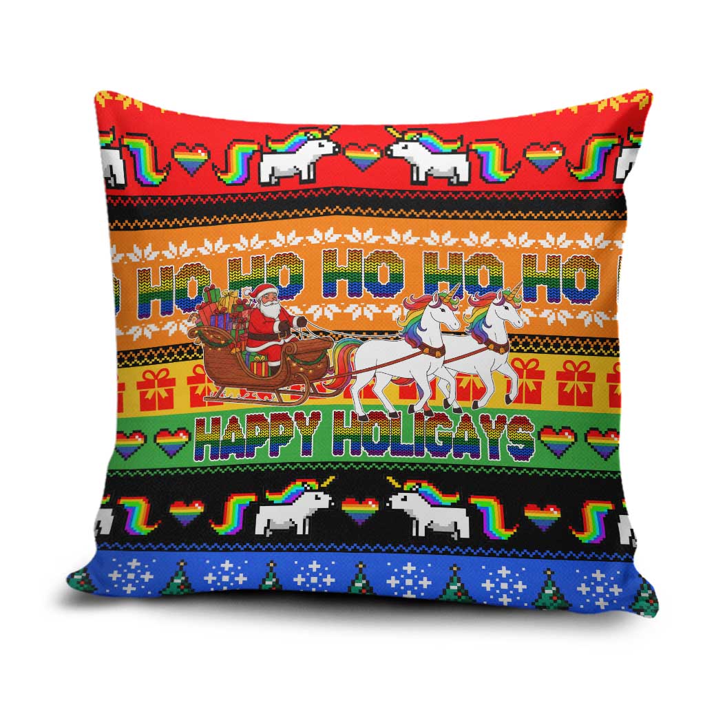 Happy Holigays Christmas Pillow Cover Xmas Holiday Patterns - Wonder Print Shop