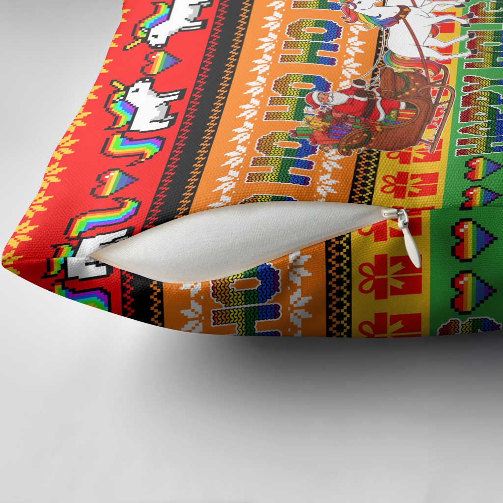 Happy Holigays Christmas Pillow Cover Xmas Holiday Patterns - Wonder Print Shop