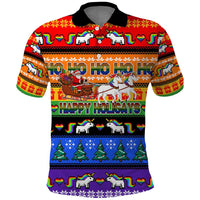 Happy Holigays Christmas Polo Shirt Xmas Holiday Patterns - Wonder Print Shop