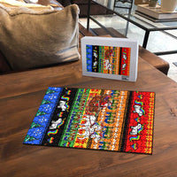 Happy Holigays Christmas Puzzle Xmas Holiday Patterns - Wonder Print Shop