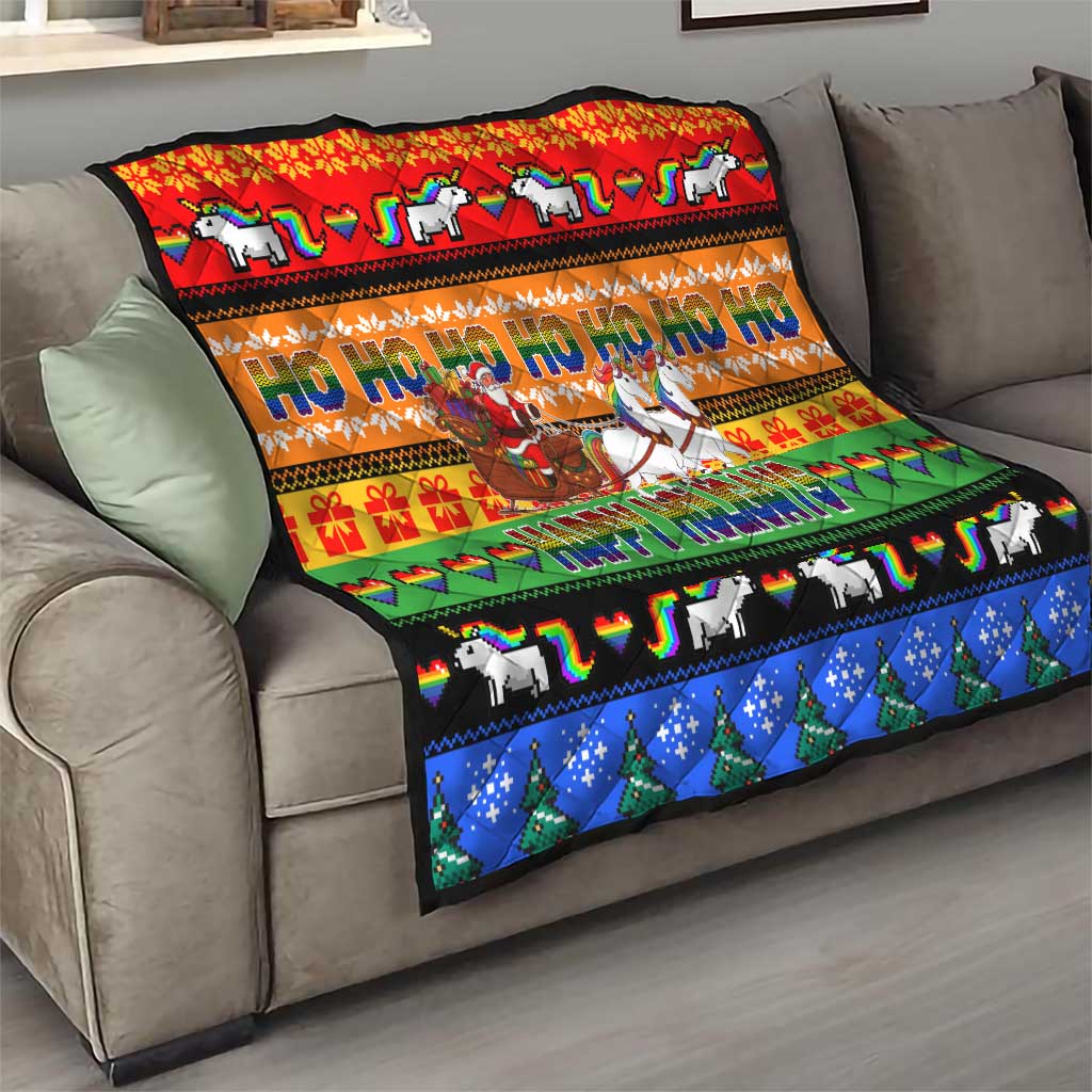 Happy Holigays Christmas Quilt Xmas Holiday Patterns - Wonder Print Shop