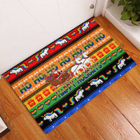 Happy Holigays Christmas Rubber Doormat Xmas Holiday Patterns - Wonder Print Shop