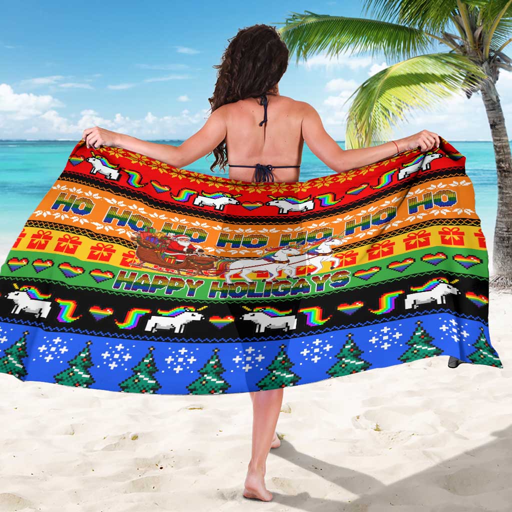 Happy Holigays Christmas Sarong Xmas Holiday Patterns - Wonder Print Shop