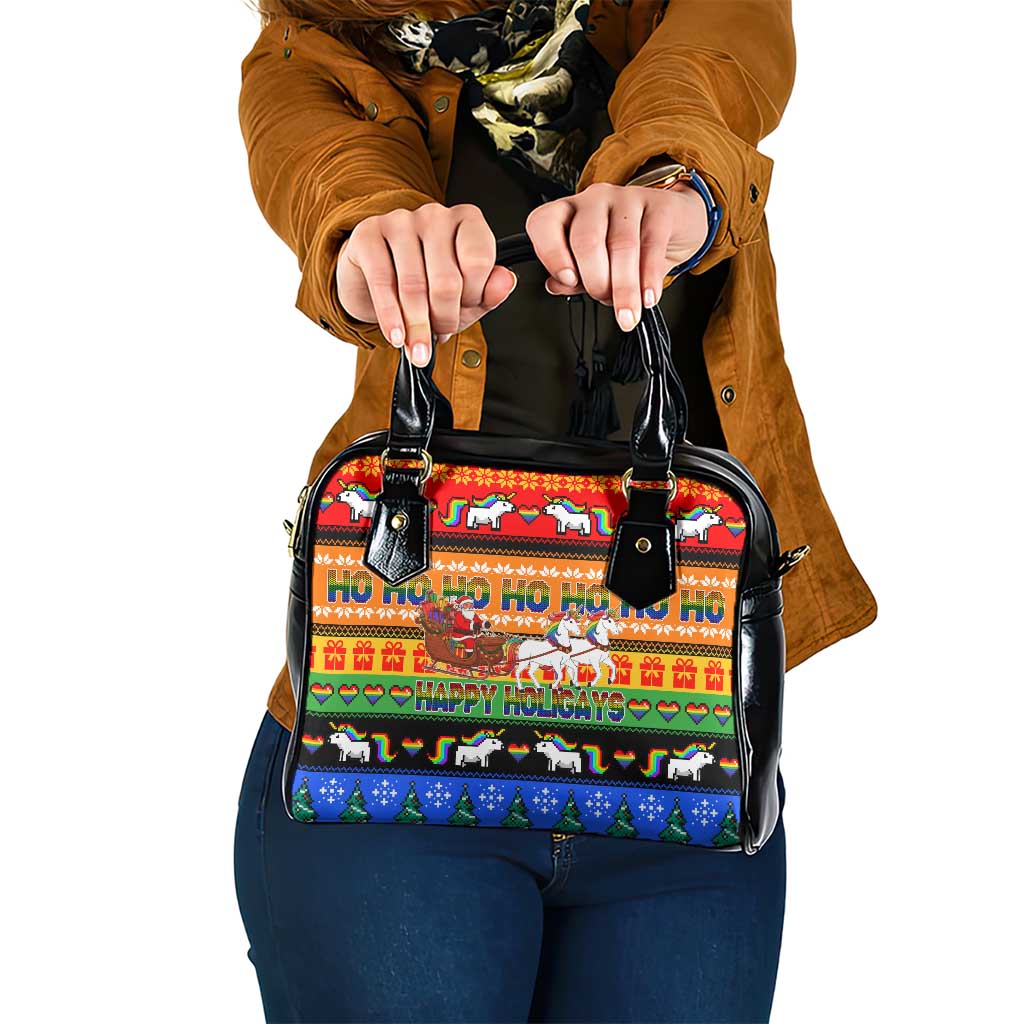 Happy Holigays Christmas Shoulder Handbag Xmas Holiday Patterns - Wonder Print Shop