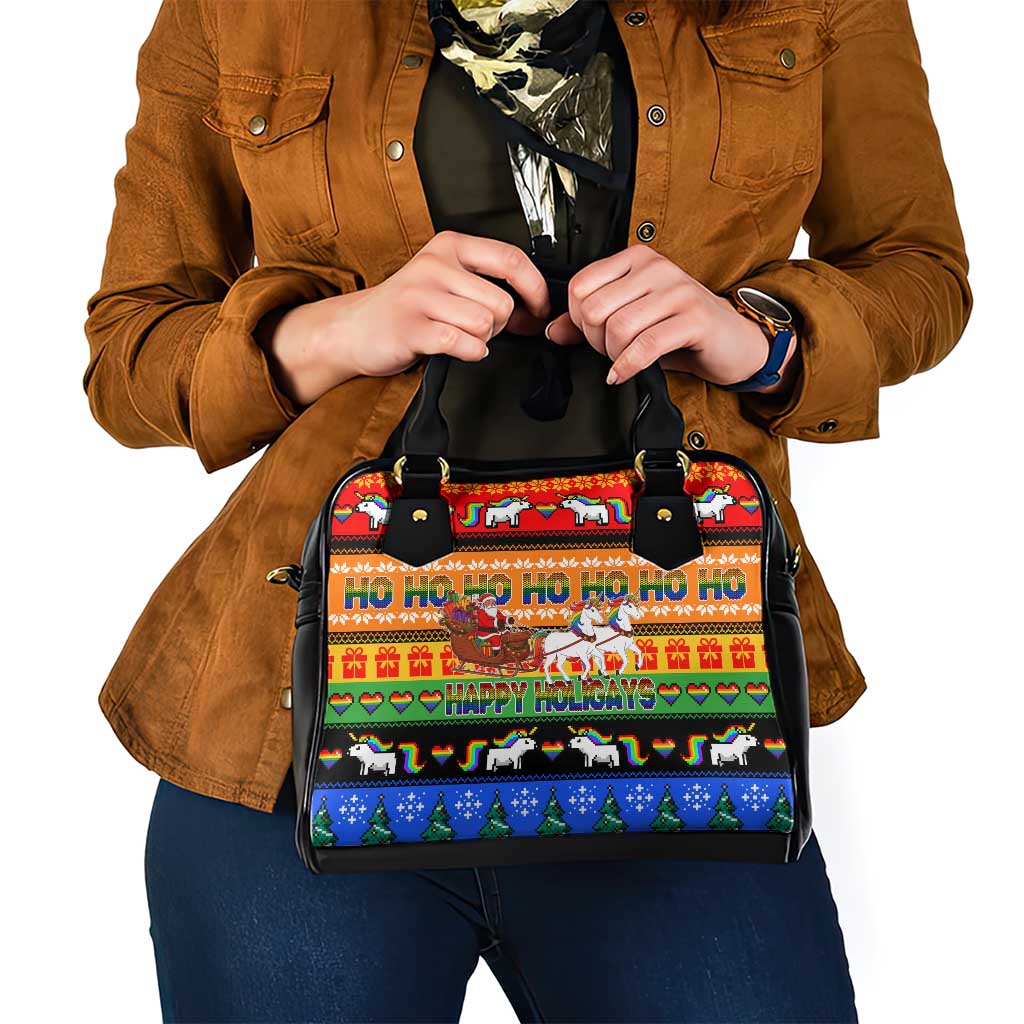 Happy Holigays Christmas Shoulder Handbag Xmas Holiday Patterns - Wonder Print Shop