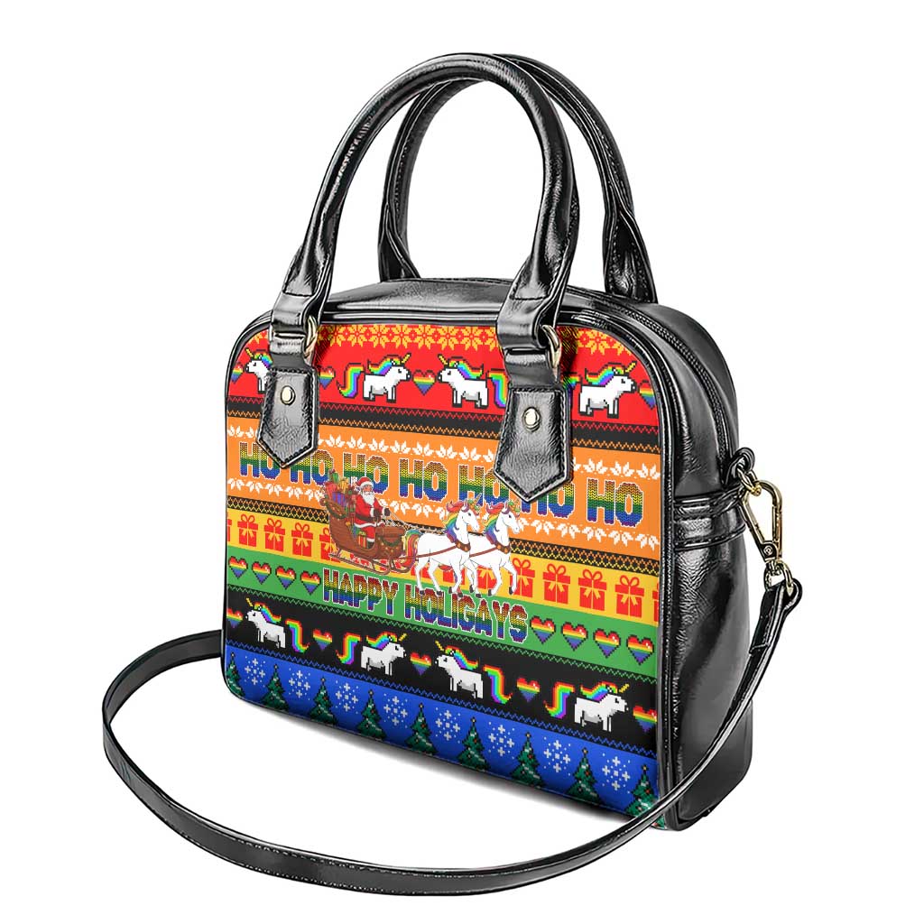Happy Holigays Christmas Shoulder Handbag Xmas Holiday Patterns - Wonder Print Shop