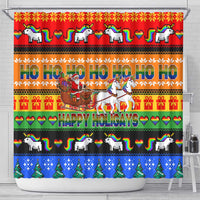 Happy Holigays Christmas Shower Curtain Xmas Holiday Patterns - Wonder Print Shop