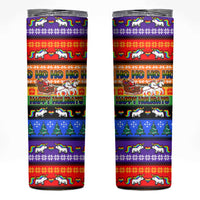 Happy Holigays Christmas Skinny Tumbler Xmas Holiday Patterns - Wonder Print Shop