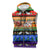 Happy Holigays Christmas Sleeveless Zip Hoodie Xmas Holiday Patterns - Wonder Print Shop