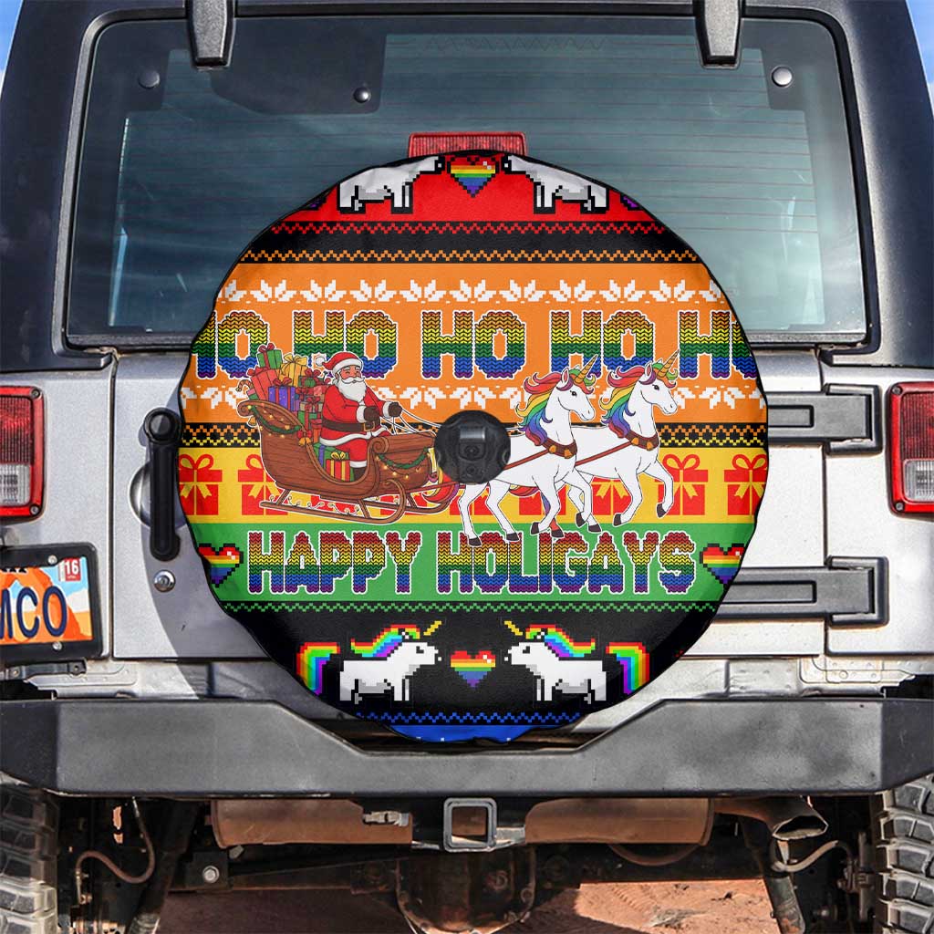 Happy Holigays Christmas Spare Tire Cover Xmas Holiday Patterns - Wonder Print Shop