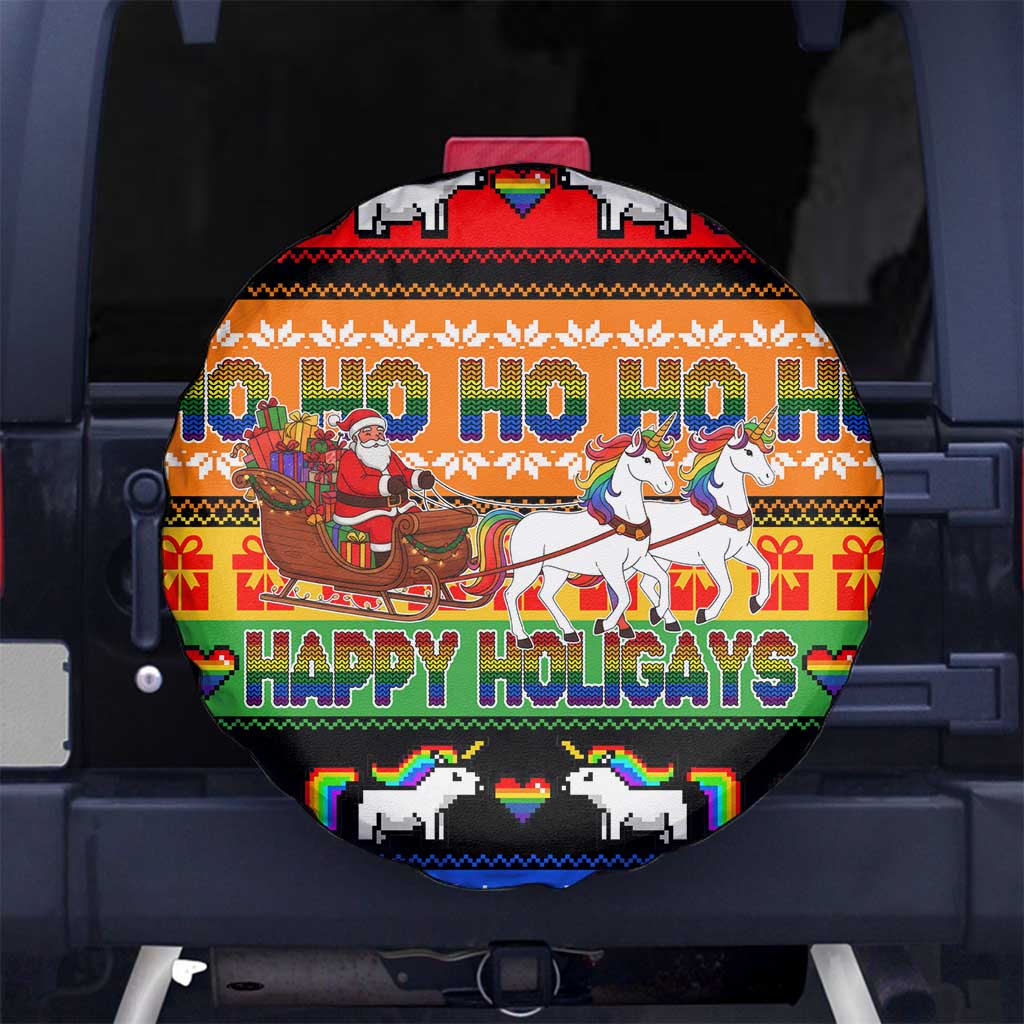 Happy Holigays Christmas Spare Tire Cover Xmas Holiday Patterns - Wonder Print Shop