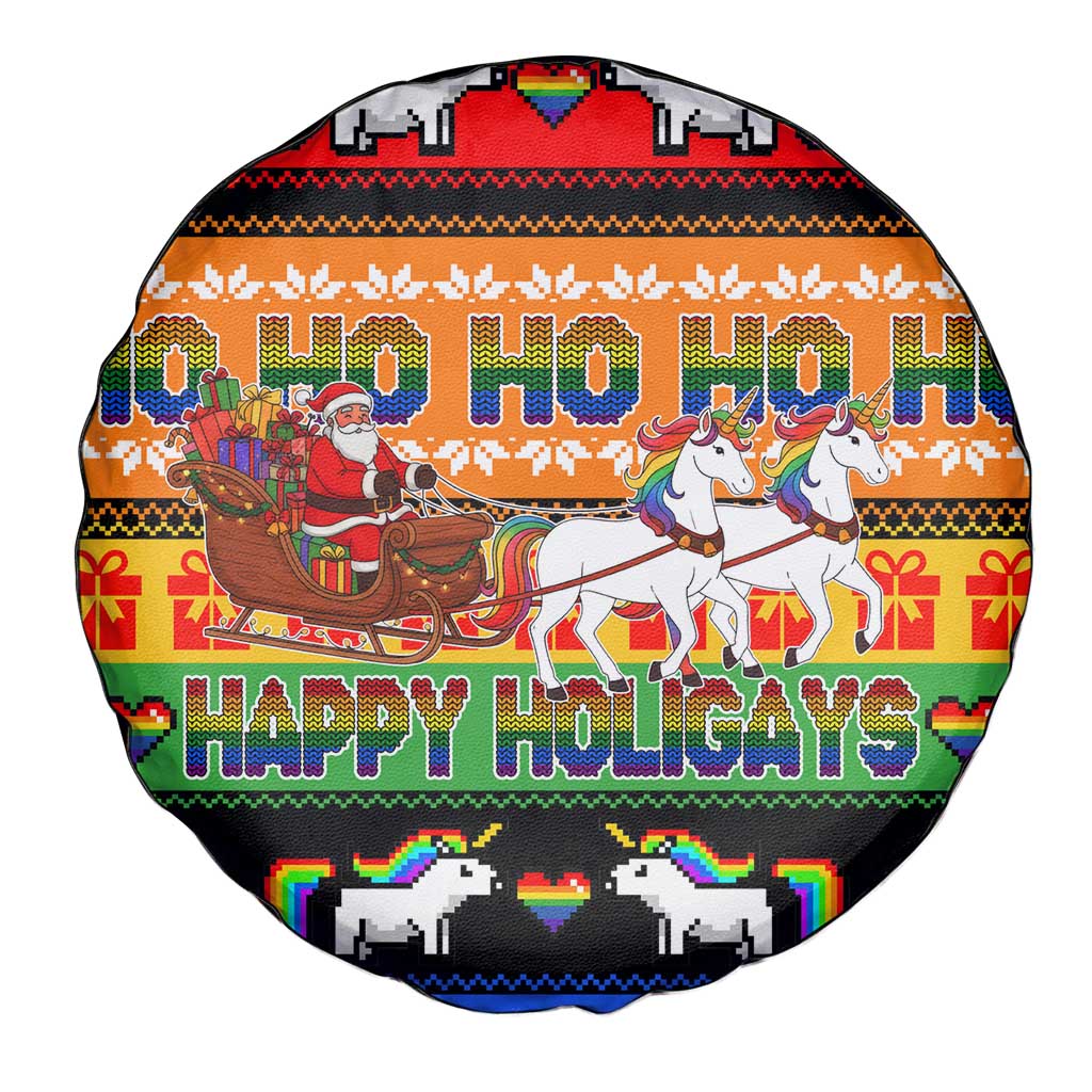 Happy Holigays Christmas Spare Tire Cover Xmas Holiday Patterns - Wonder Print Shop