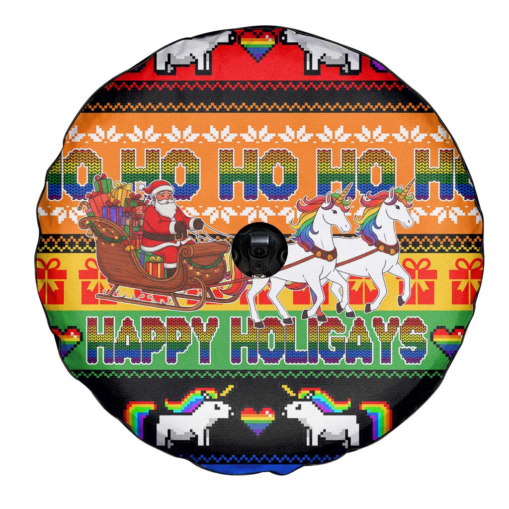 Happy Holigays Christmas Spare Tire Cover Xmas Holiday Patterns - Wonder Print Shop