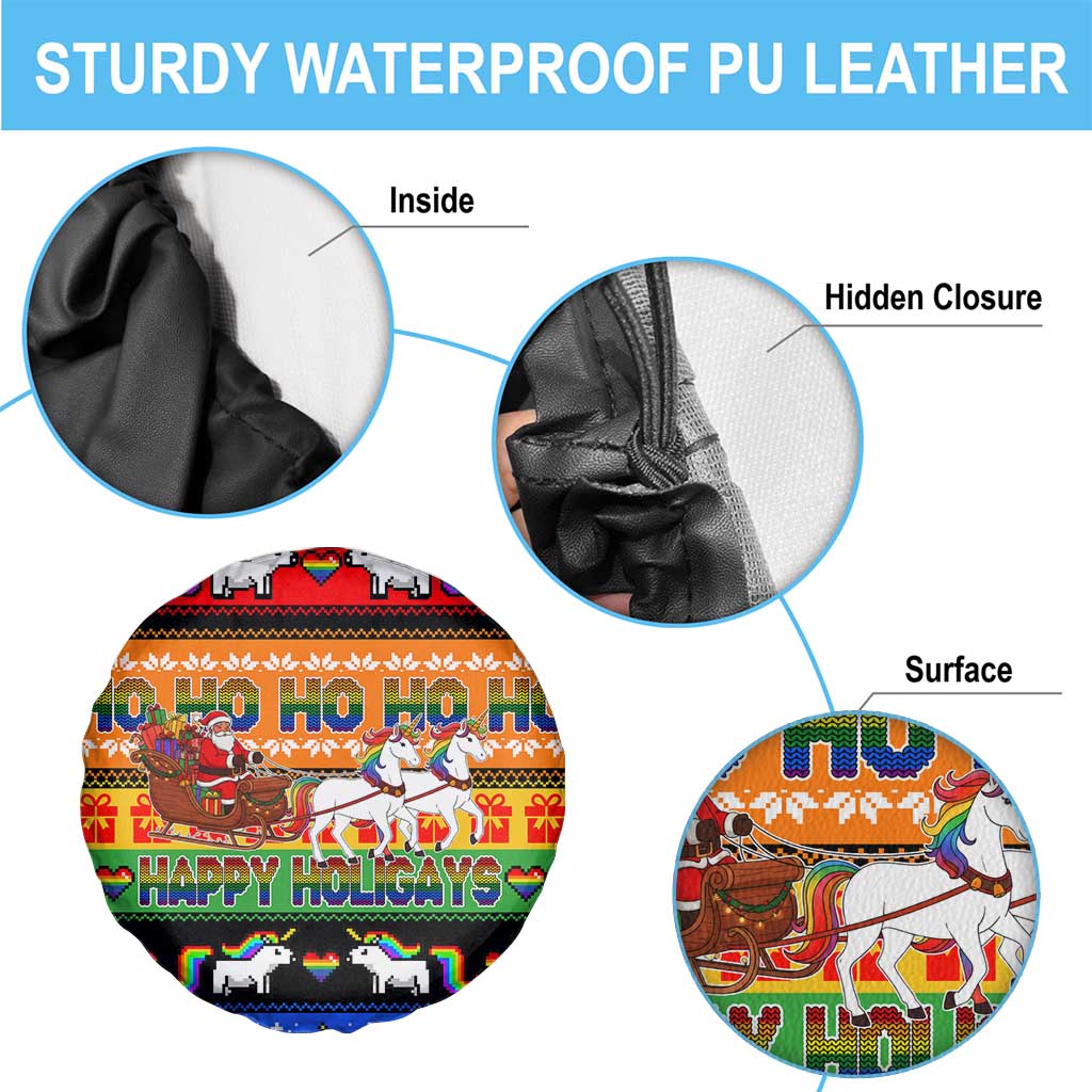 Happy Holigays Christmas Spare Tire Cover Xmas Holiday Patterns - Wonder Print Shop