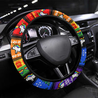 Happy Holigays Christmas Steering Wheel Cover Xmas Holiday Patterns - Wonder Print Shop