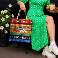 Happy Holigays Christmas Tote Bag Xmas Holiday Patterns - Wonder Print Shop
