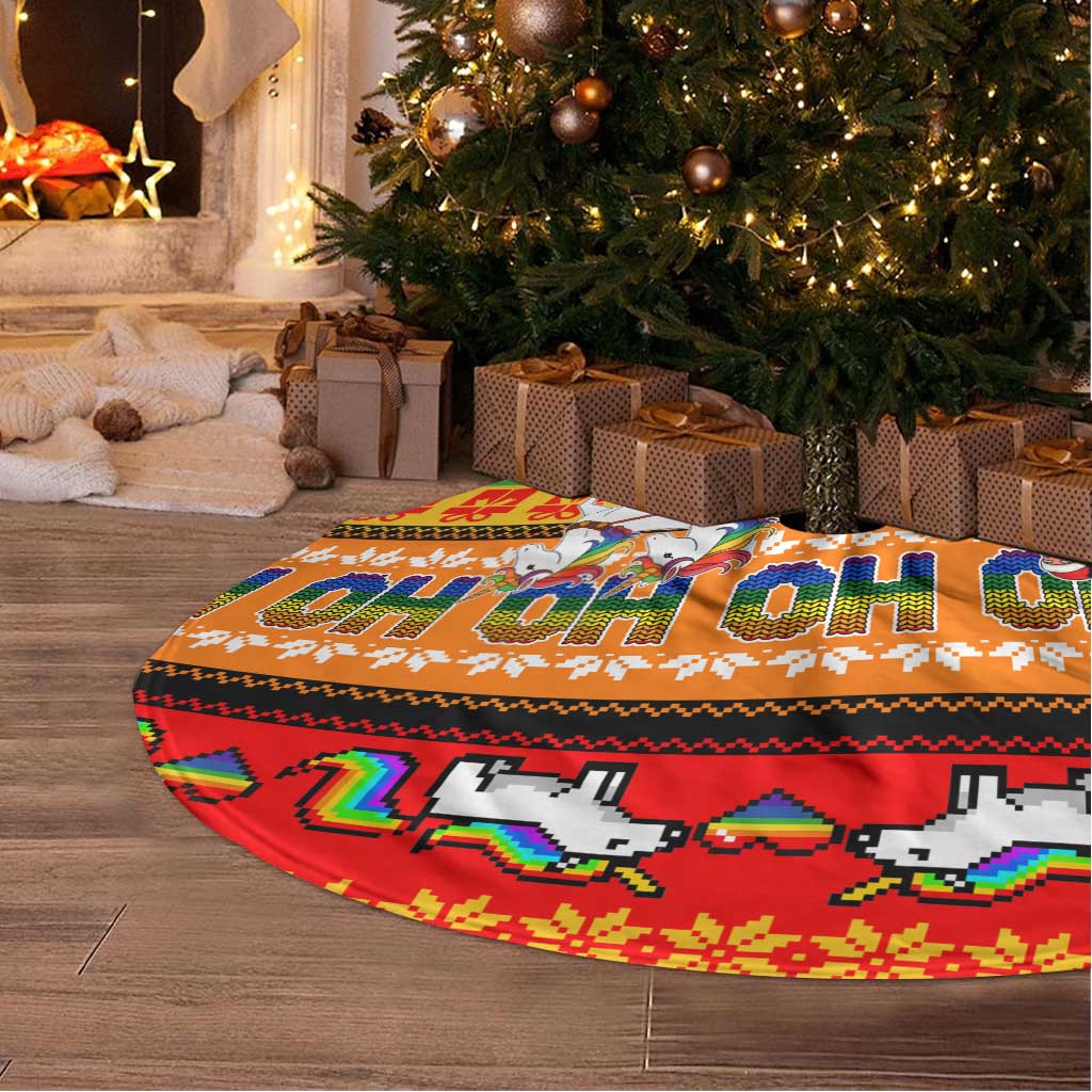 Happy Holigays Christmas Tree Skirt Xmas Holiday Patterns - Wonder Print Shop