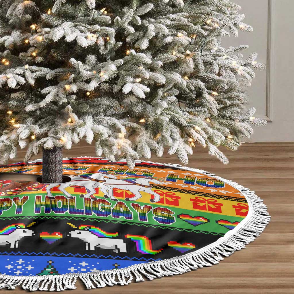 Happy Holigays Christmas Tree Skirt Xmas Holiday Patterns - Wonder Print Shop