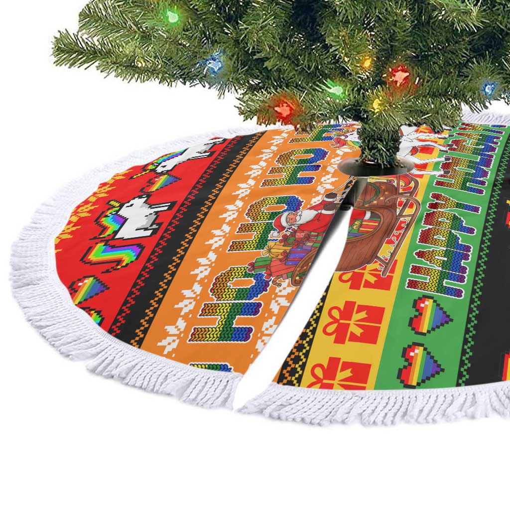 Happy Holigays Christmas Tree Skirt Xmas Holiday Patterns - Wonder Print Shop